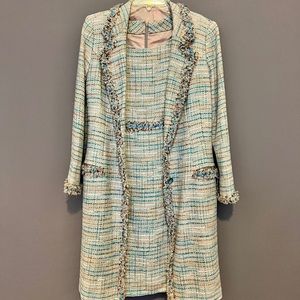 Beautiful intricate tweed custom dress suit